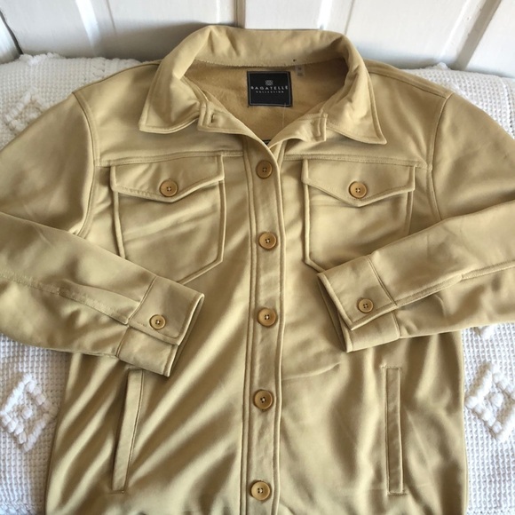Bagatelle Long Sleeve Button Front Layering Shacket Shirt Jacket Khaki Size M - Picture 1 of 9